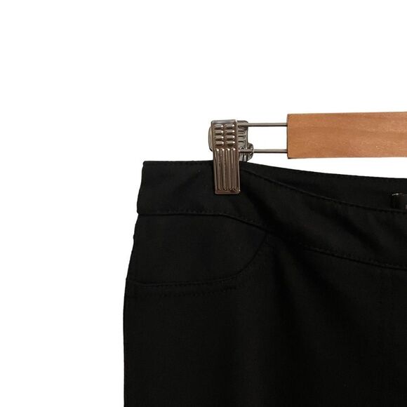 White House Black Market Black Button Ankle Side Zip Rayon Spandex Blend Pants - Picture 3 of 7